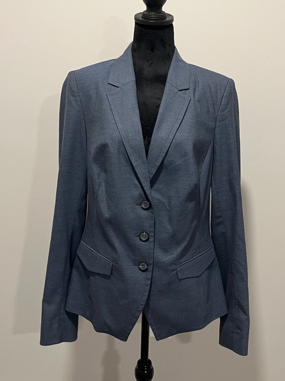 Long Tall Sally Denim Blue Suit Jacket Size 10 NWT